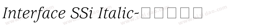 Interface SSi Italic字体转换